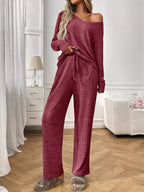 Women's Loungewear Set – Ribbed Long Sleeve