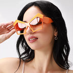 Women's Sunglasses – Oversized Geometric Orange