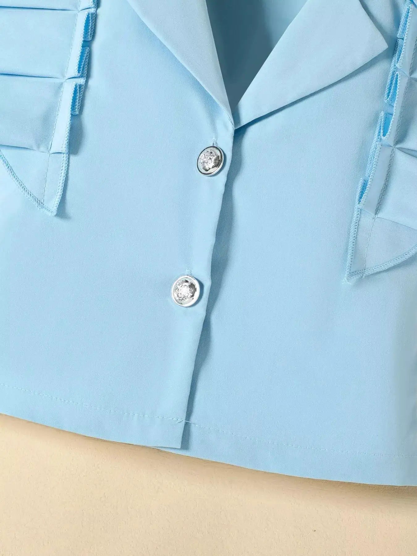 Girls Cami Top And Button Detail Pleated Skirt Set — Parfymia