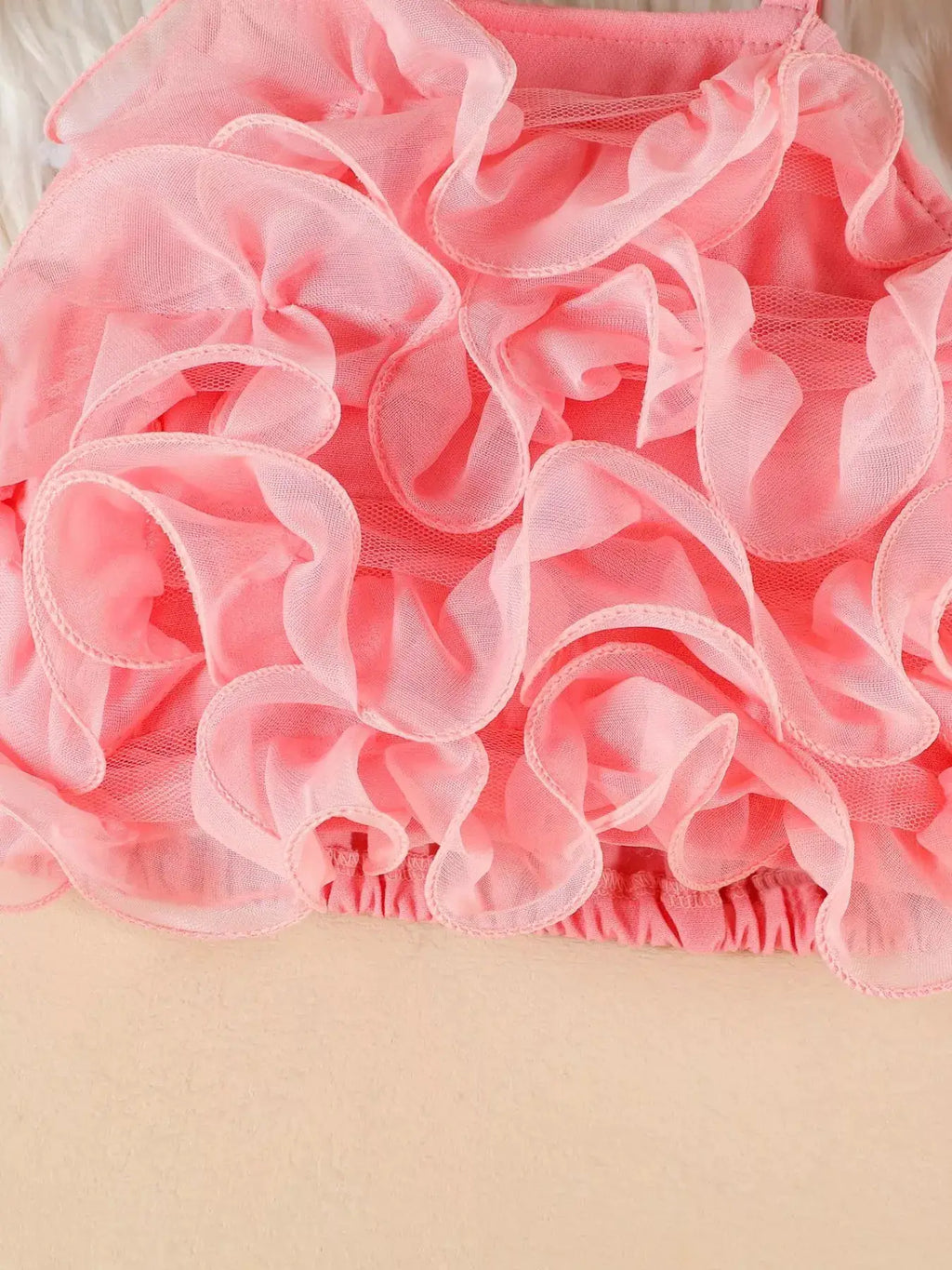 Girls Ruffled Trim Cami Top and Skirt Set Two Piece Outfit — Parfymia