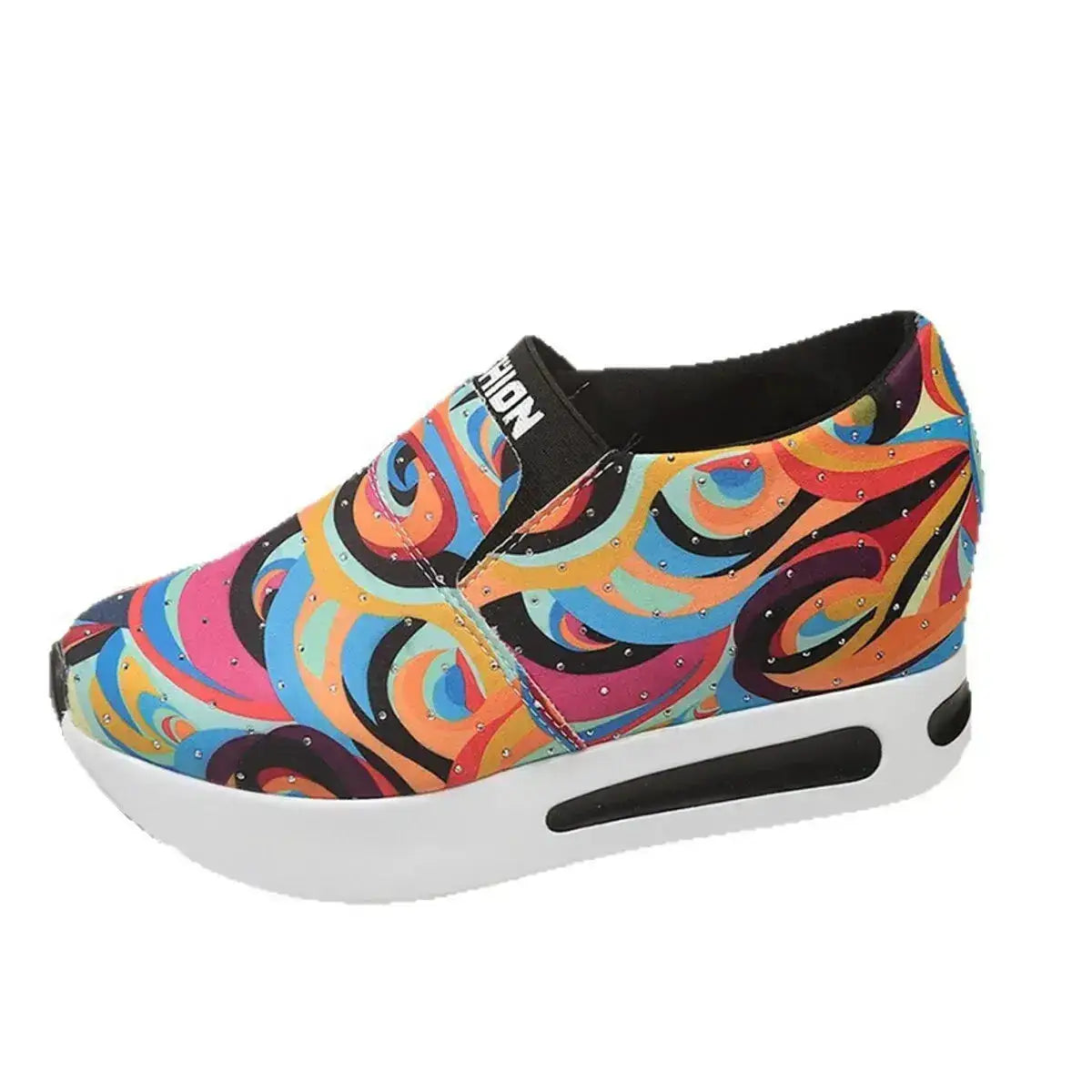Women’s Platform Sneakers with Abstract Design by Parfymia
