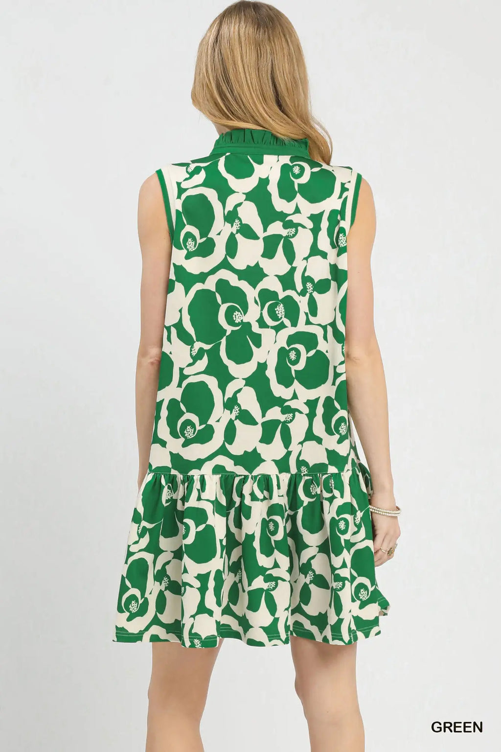 Umgee Floral Sleeveless Tiered Dress Trendsi