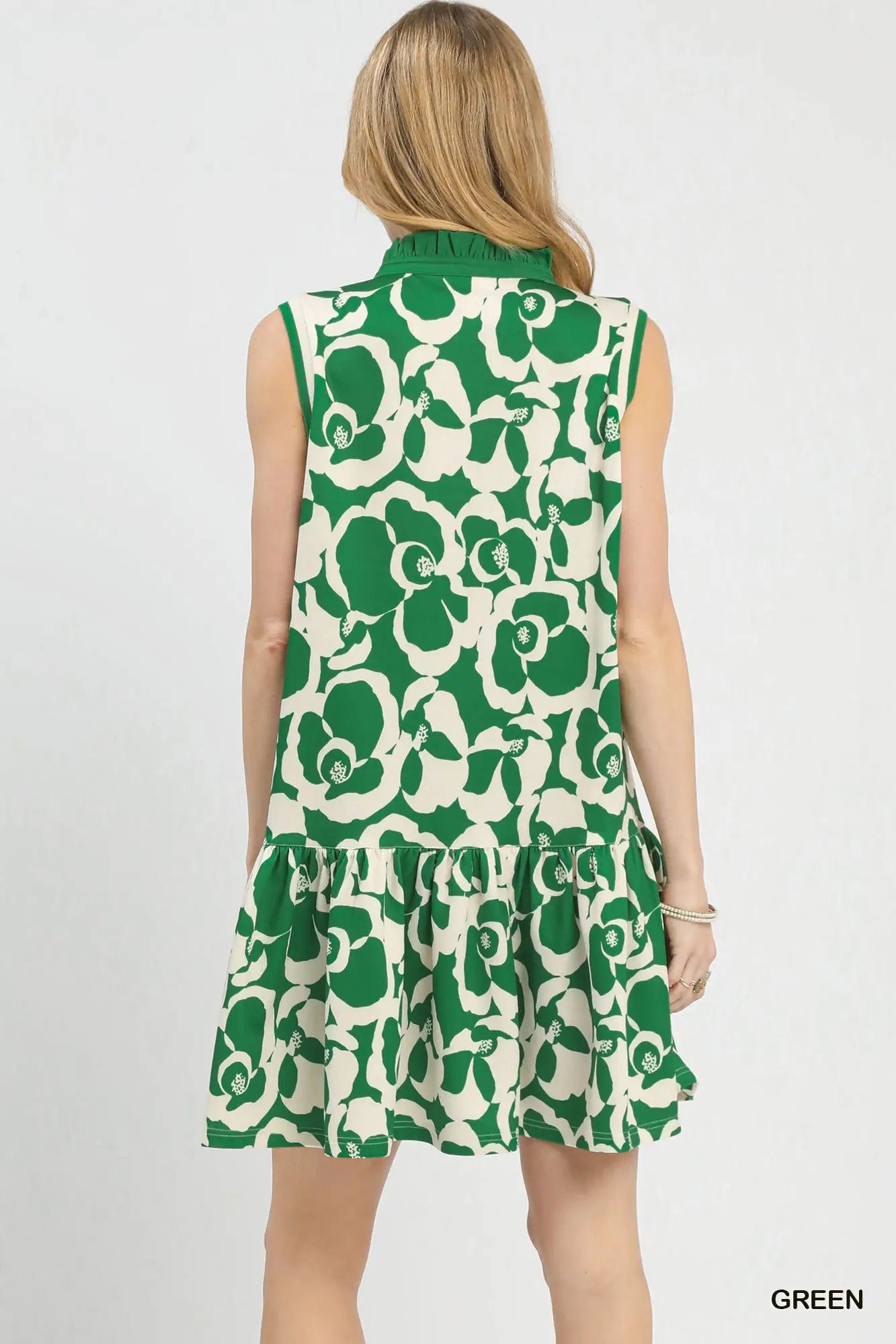 Umgee Floral Sleeveless Tiered Dress Trendsi