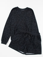 Women's Shorts Two Piece Set in Dark Gray