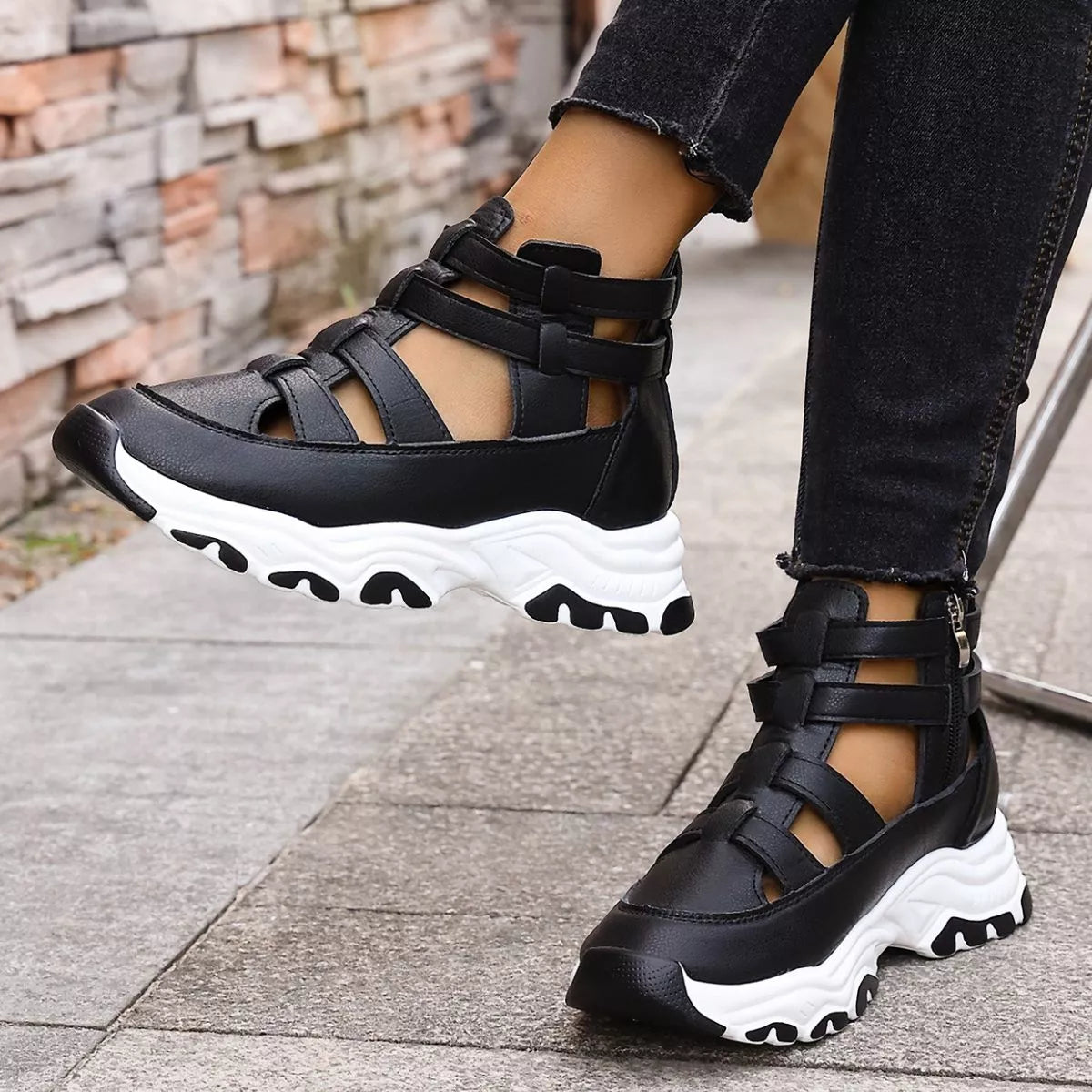 Women's Cutout Platform Sneakers