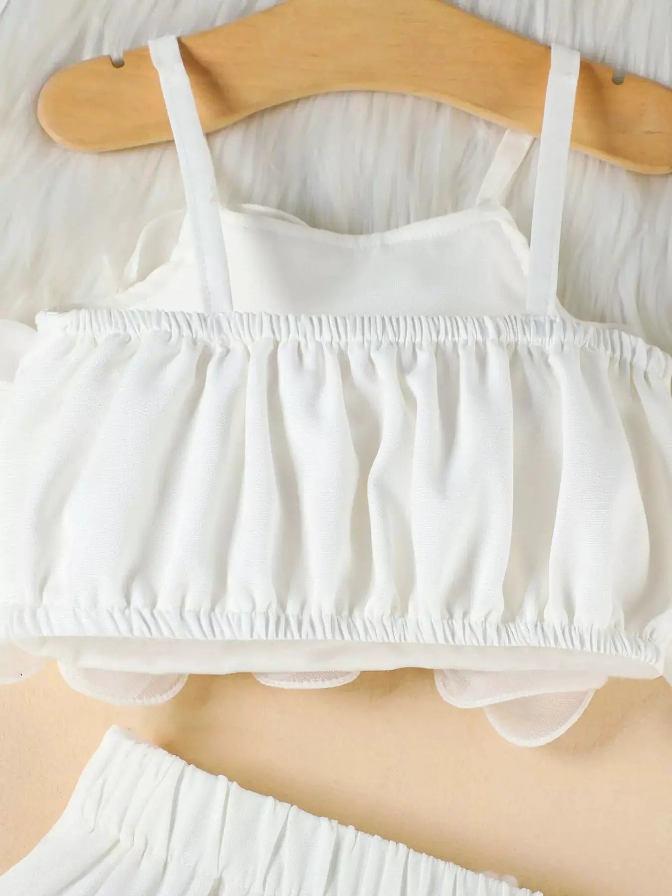 Girls Ruffled Trim Cami Top and Skirt Set Two Piece Outfit — Parfymia
