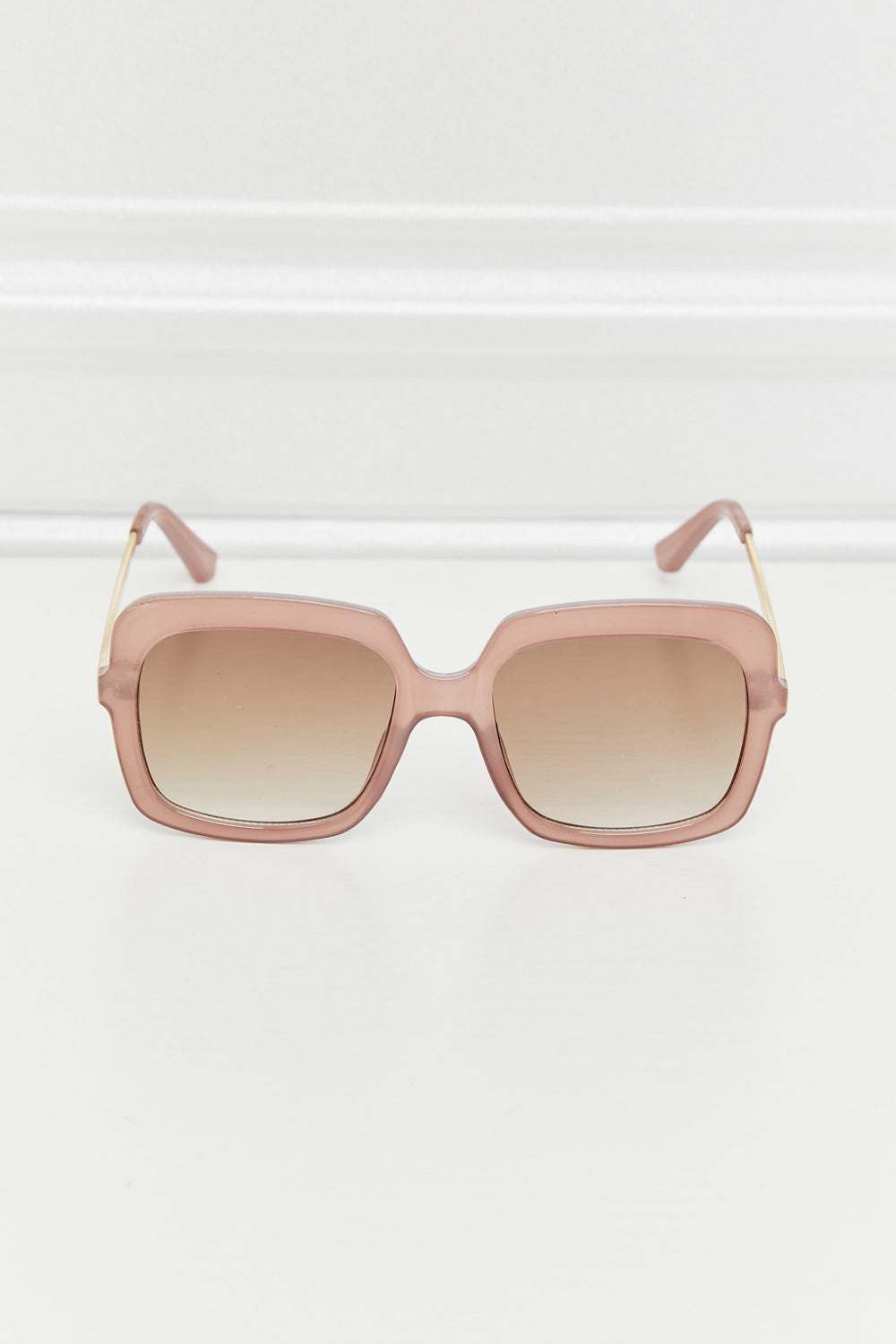 Women's Square Metal-Plastic Hybrid Sunglasses