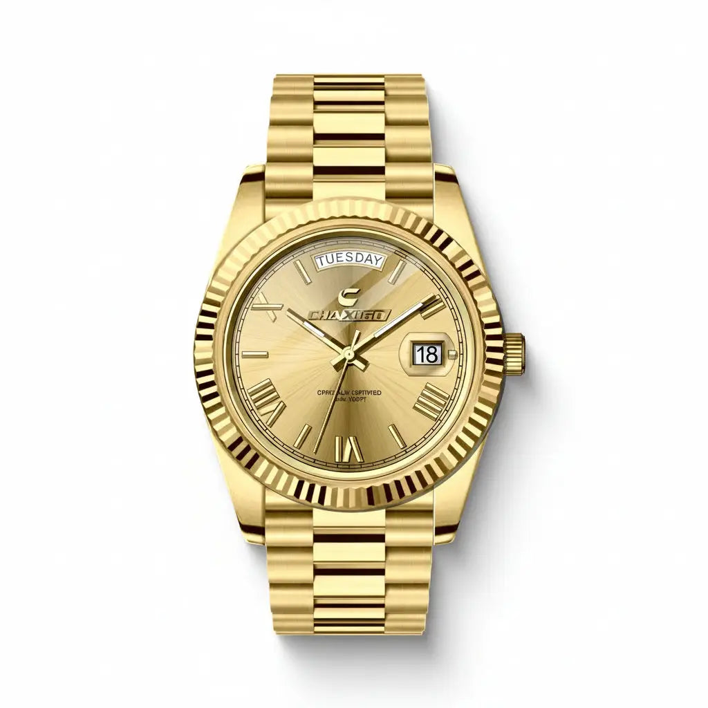 Men's Large Dial Quartz Watch – Stainless Steel Band, 30M Waterproof Dropshipman