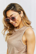 Women's Square Metal-Plastic Hybrid Sunglasses