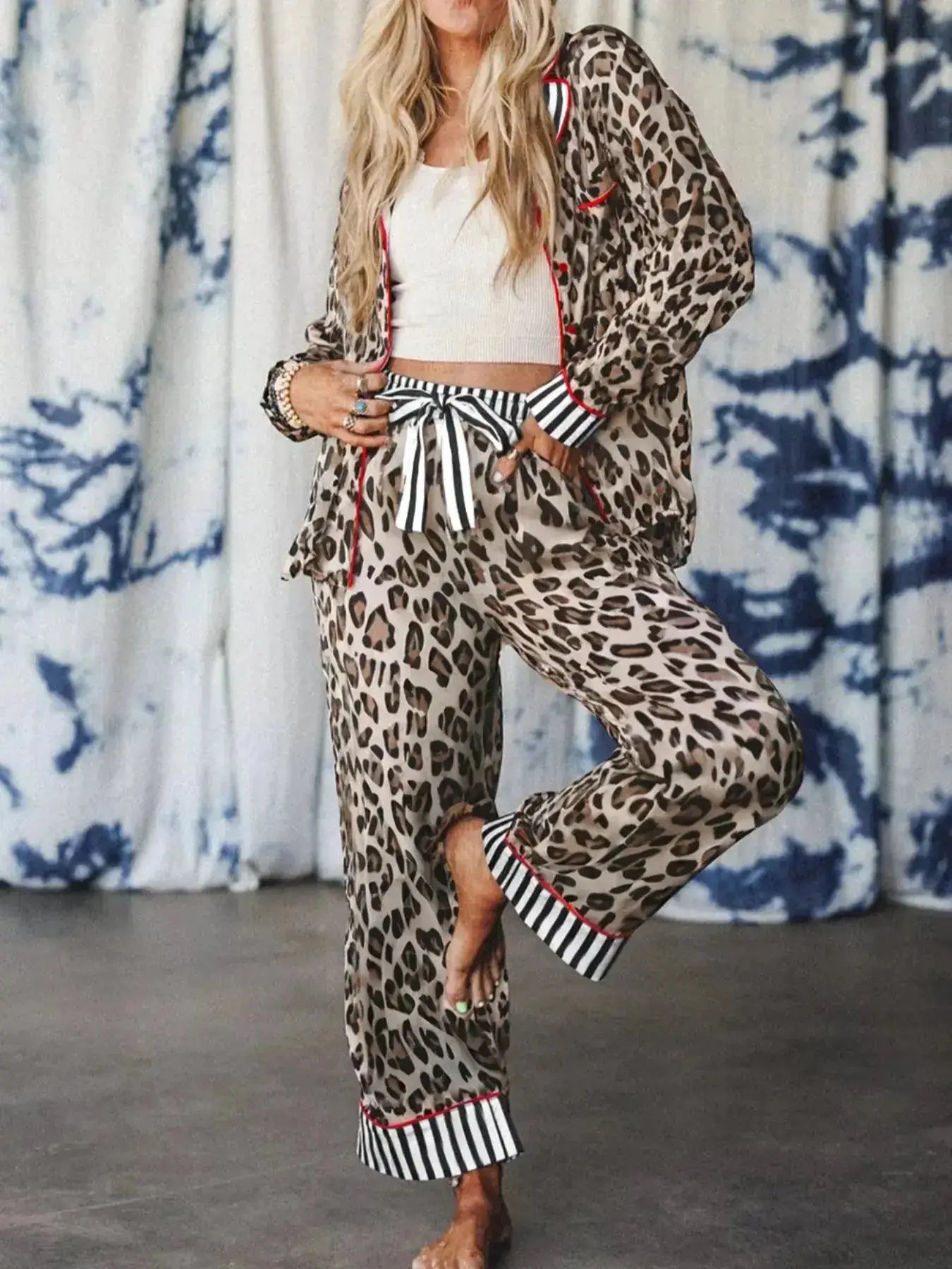 Women's Pants – Leopard Print Viscose Set