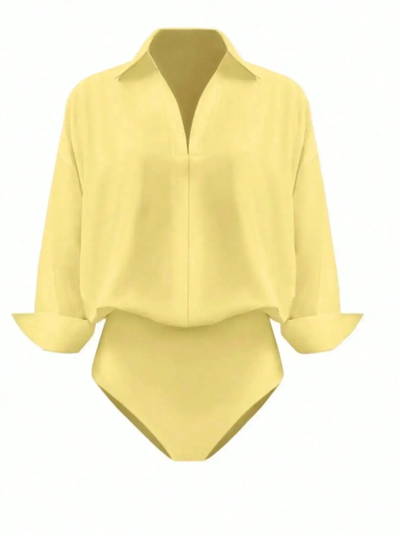 Button-Down Long Sleeve Bodysuit by Parfymia