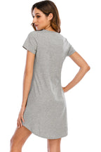 Women's Lounge Dress – Graphic Round Neck