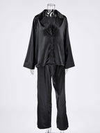 Women's Lounge Set Black Long Sleeve