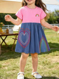 Heart Embroidered Casual Dress for Children by Parfymia