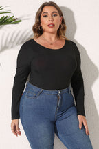 Women's Plus Size Long Sleeve Bodysuit