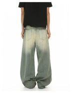 Men's Vintage Wash Wide Leg Jeans