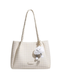 Houndstooth Pattern Shoulder Bag