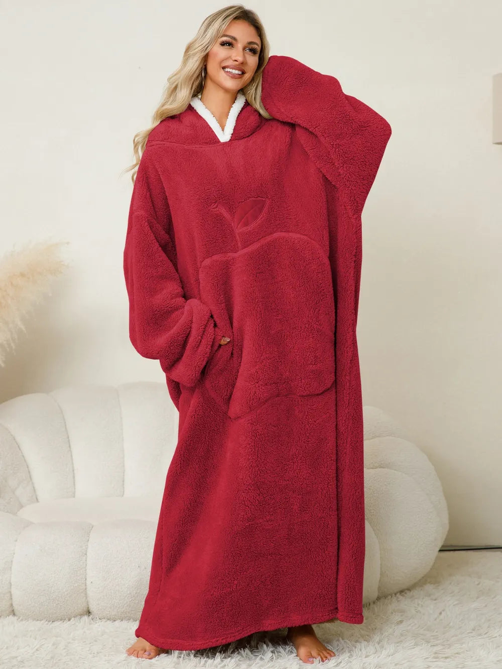 Women's Lounge Dress – Hooded Pocketed
