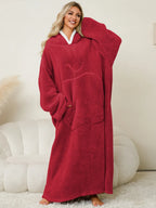 Women's Lounge Dress – Hooded Pocketed