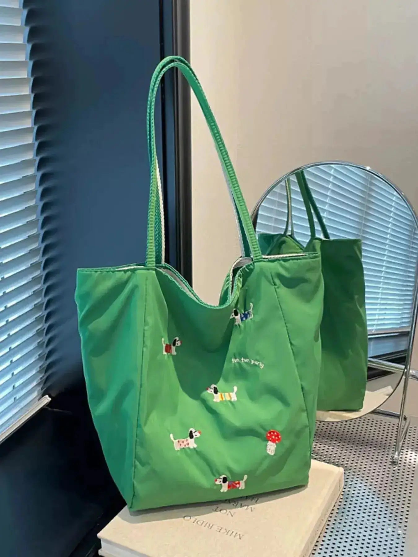 Embroidered Dachshund Shoulder Bag by Parfymia