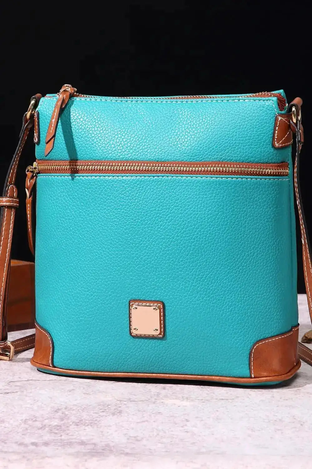PU Leather Crossbody Bag Medium Size by Parfymia