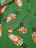 Women's Loungewear Nutcracker Button Top and Shorts Set