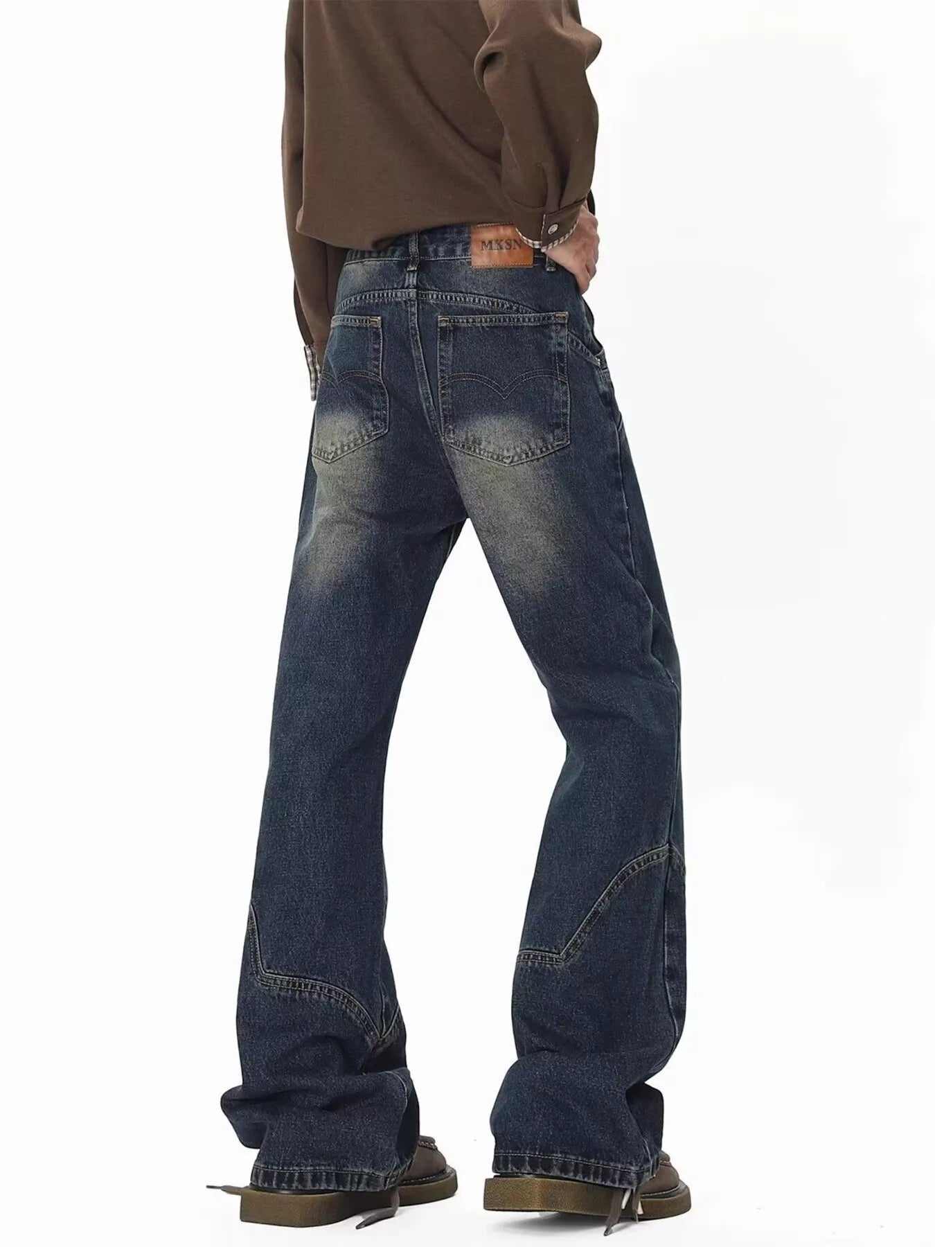 Men's Pants Wide Leg Vintage Wash
