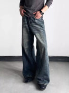 Men's Full Size Washed Wide Leg Jeans Plus Size