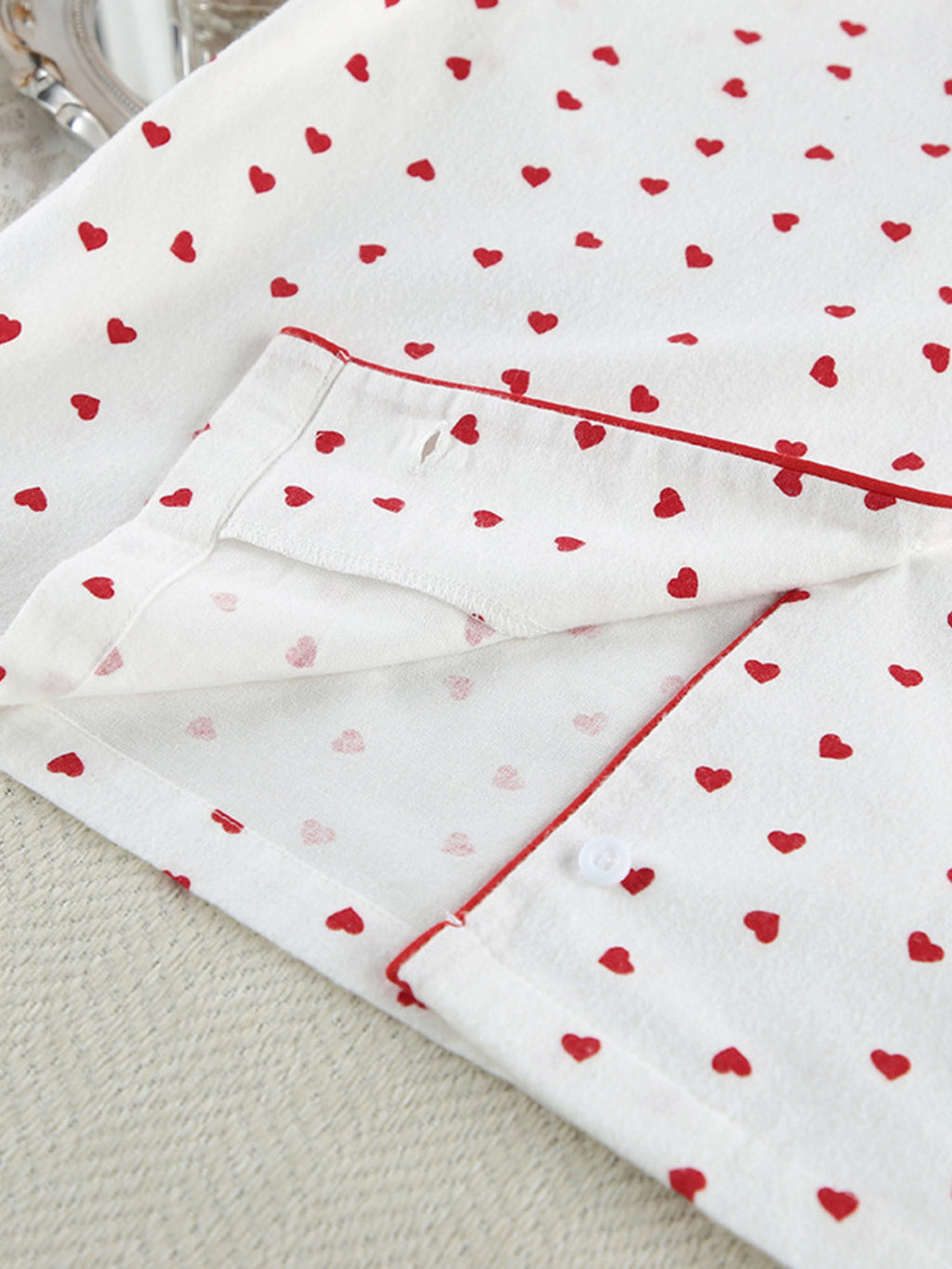 Women's Loungewear Heart Print Cotton Set