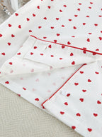 Women's Loungewear Heart Print Cotton Set
