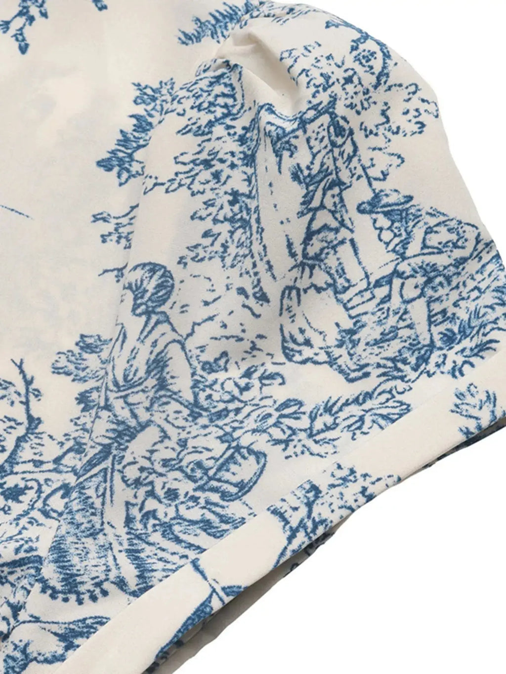 Printed Short Sleeve Midi Dress Trendsi