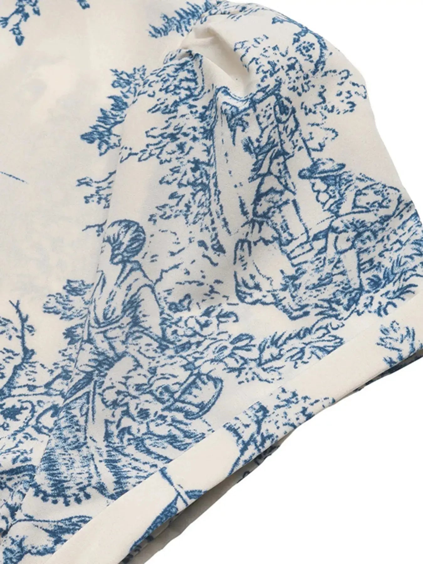 Printed Short Sleeve Midi Dress Trendsi