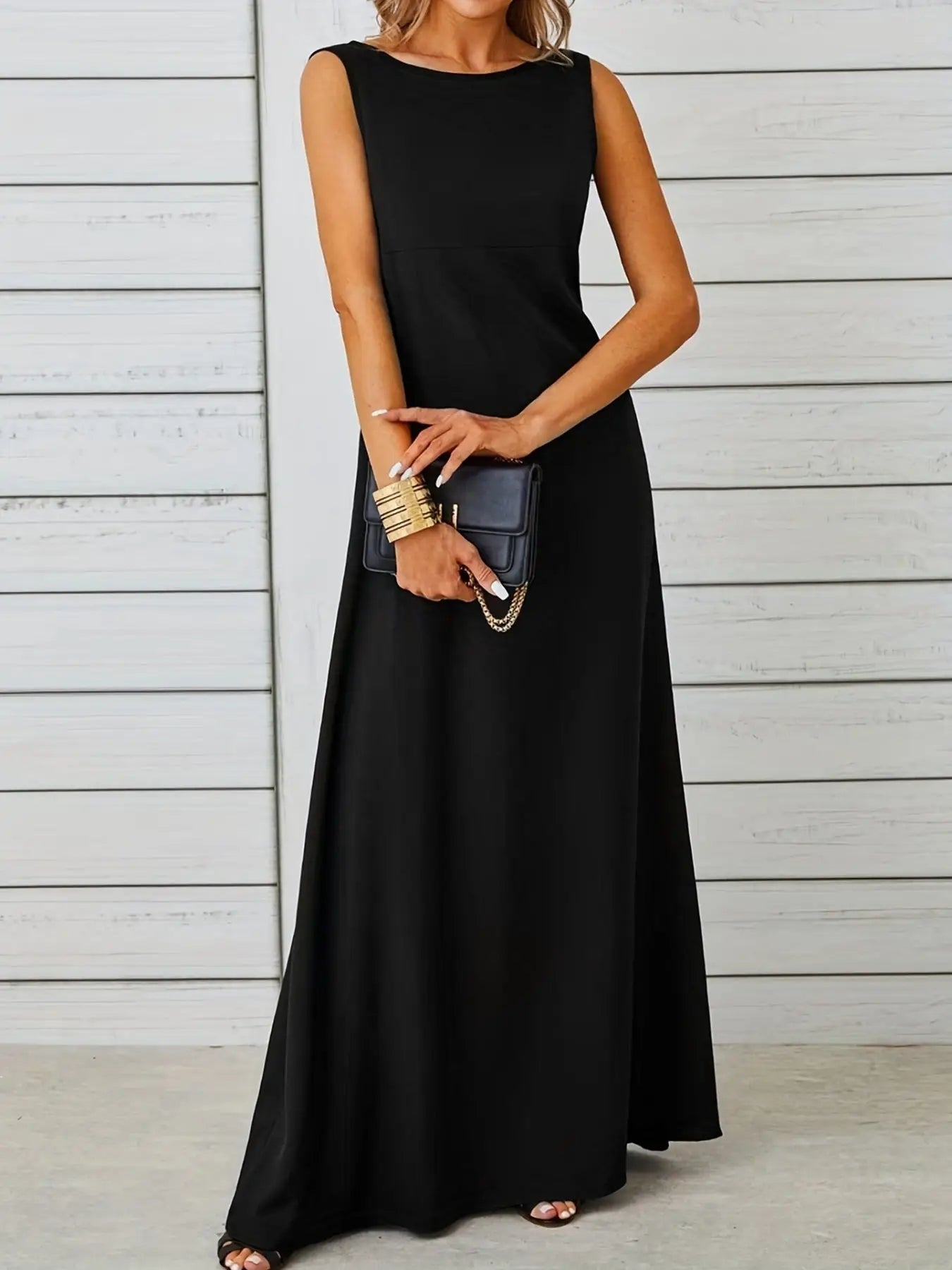 Sleeveless Flowy Maxi Dress Trendsi