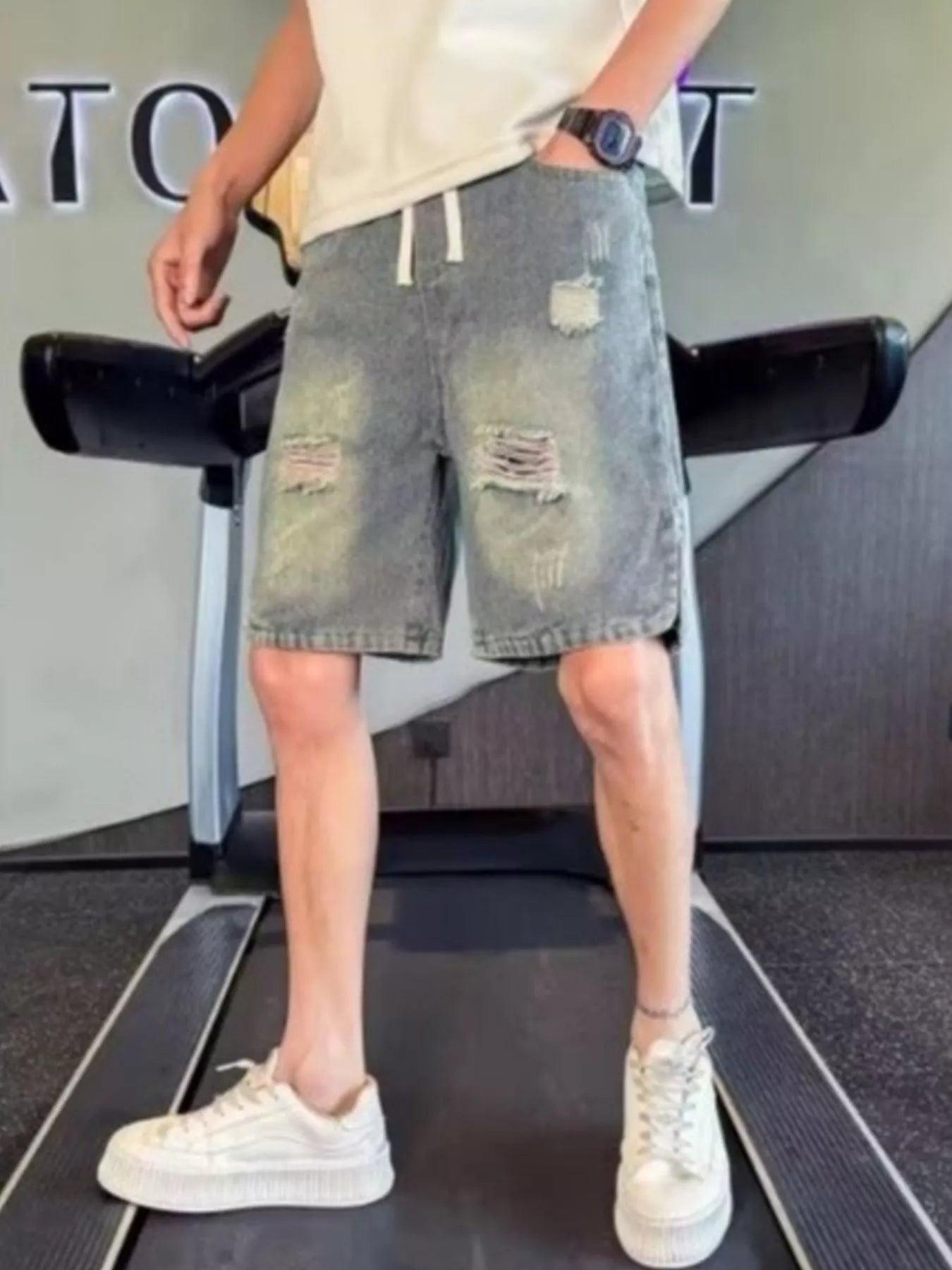 Men's Shorts - Distressed Denim