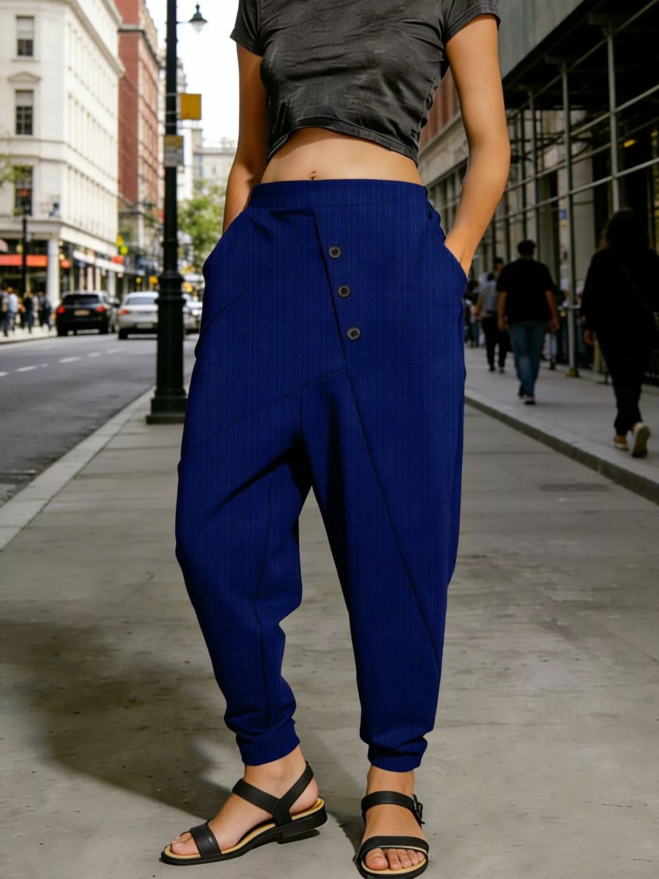 Women's Plus Size Harem Pants – Elastic Waist