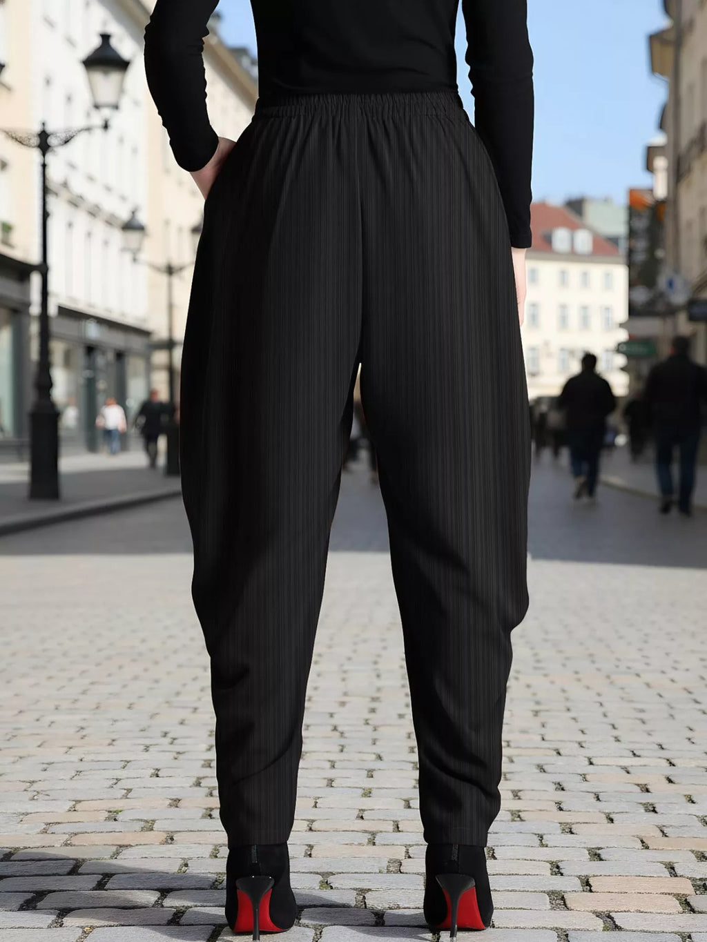 Women's Plus Size Elastic Waist Casual Pants