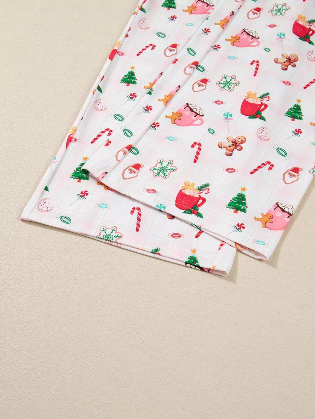 Women's Pajama Set – Holiday Print Blush