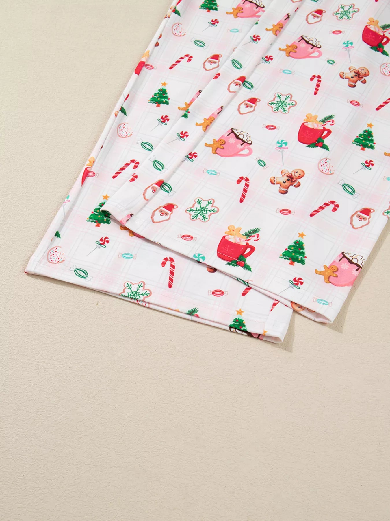 Women's Pajama Set – Holiday Print Blush