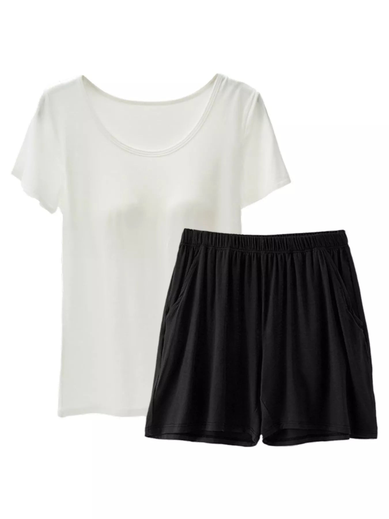 Women's Plus Size Padded Modal Shorts Set