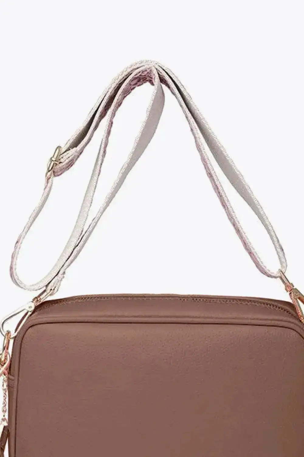PU Leather Crossbody Bag with Tassel Detail by Parfymia
