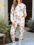 Women's Loungewear Floral Print Two-Piece Set
