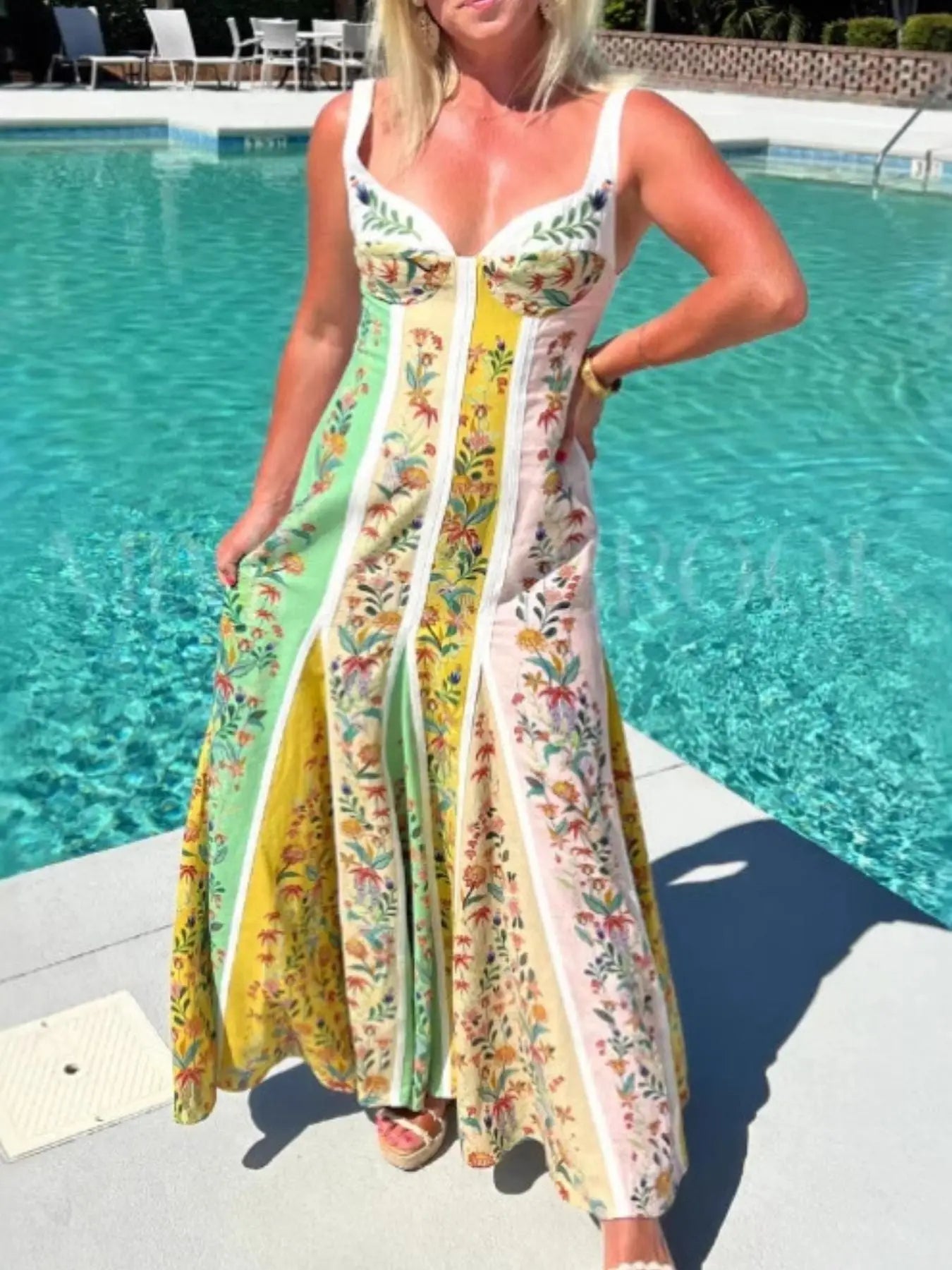 Floral Print Sweetheart Neck Cami Dress Trendsi