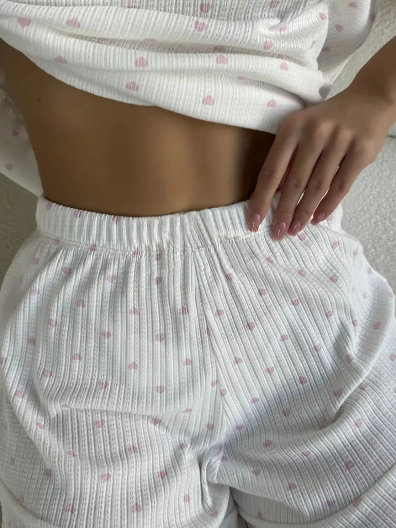 Women's Loungewear Heart Print Lounge Set