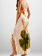 Women's Floral One-Shoulder Maxi Dress