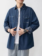 Men's Plus Size Denim Shirt – Relaxed Fit