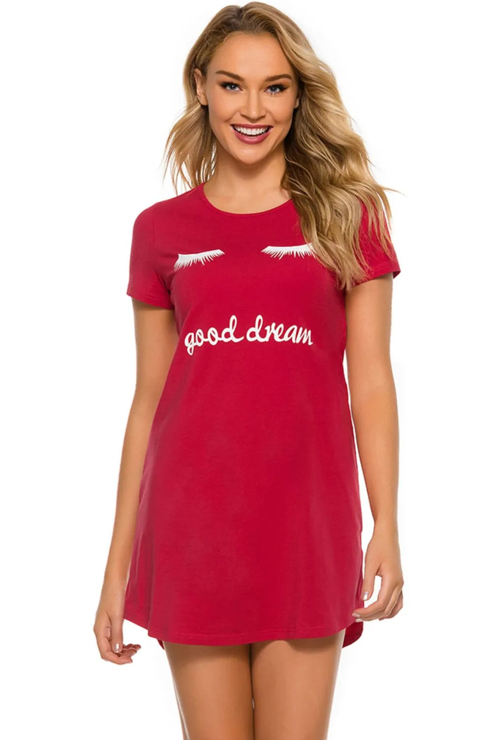 Women's Lounge Dress – Graphic Round Neck