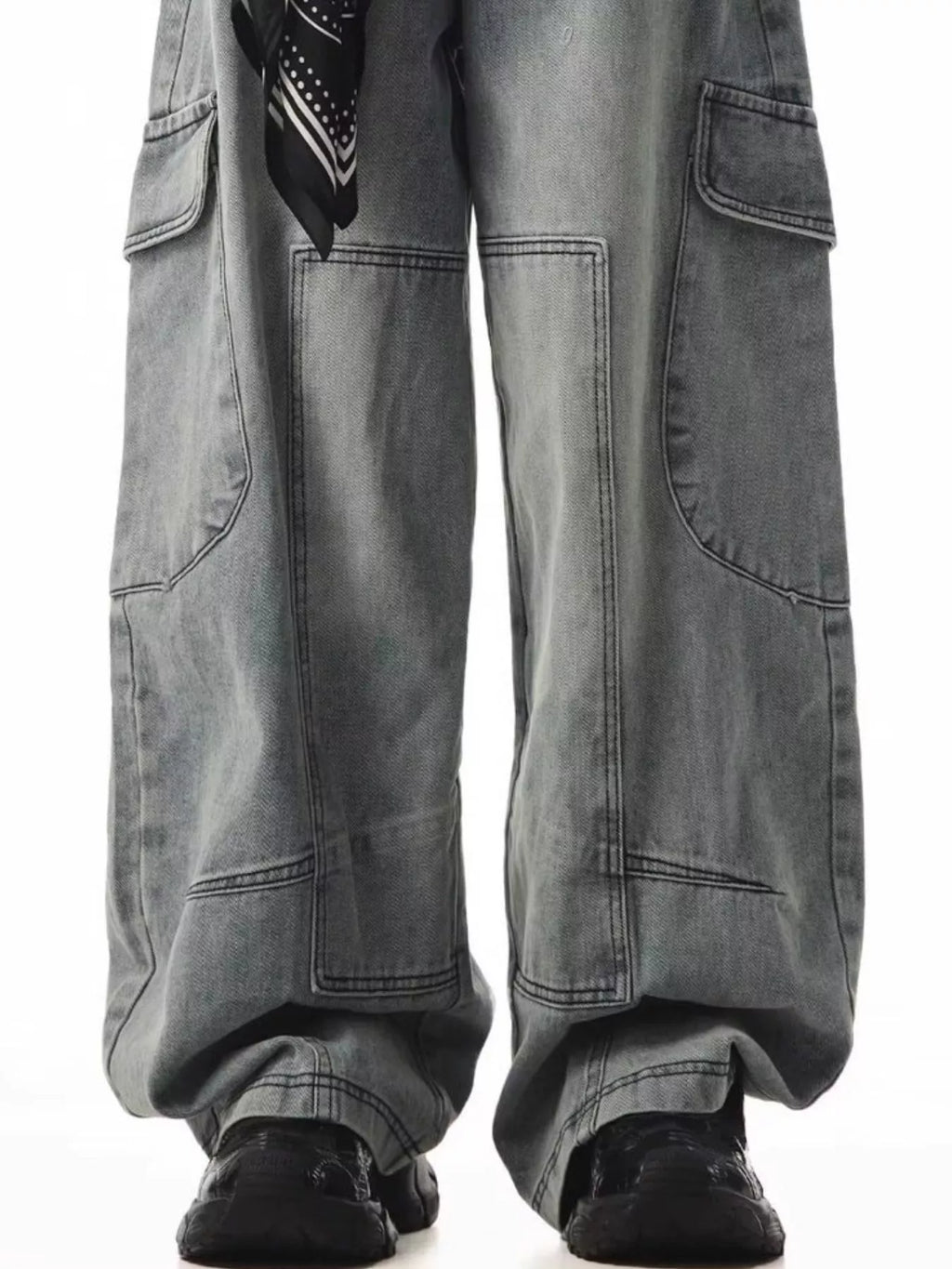 Men's Pants Loose Fit Cargo Jeans Plus Size