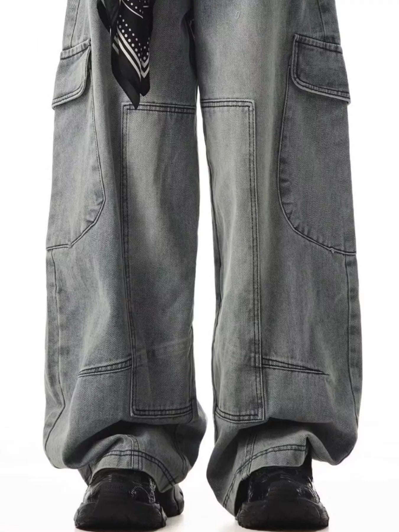 Men's Pants Loose Fit Cargo Jeans Plus Size