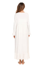 Women's Night Dress – Lace Square Neck Flounce Sleeve