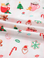 Women's Pajama Set – Holiday Print Blush